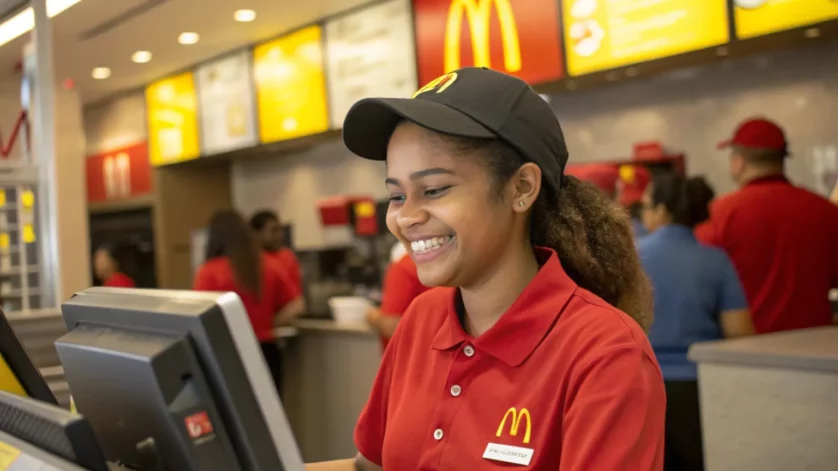McDonald's restaurant crew at work